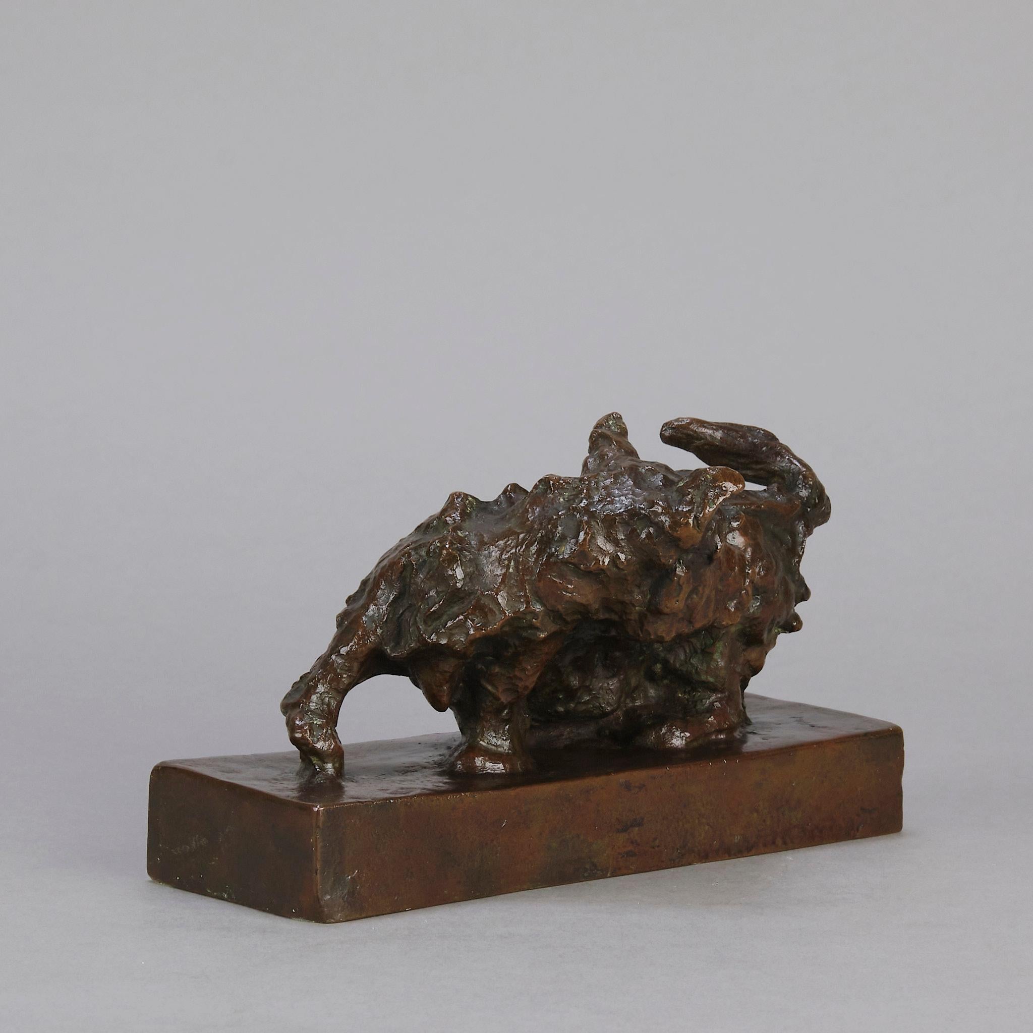 Nordamericano Scultura in bronzo Animalier dei primi del Novecento 
