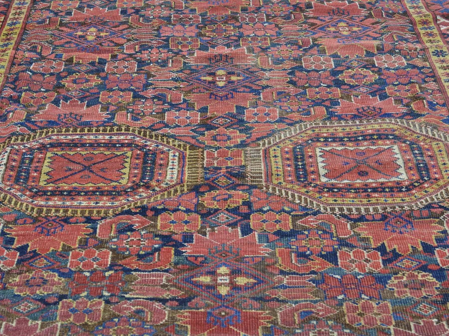 Early 20th Century Antique Afghan Beshir Gallery Size Wool Rug - 10'0