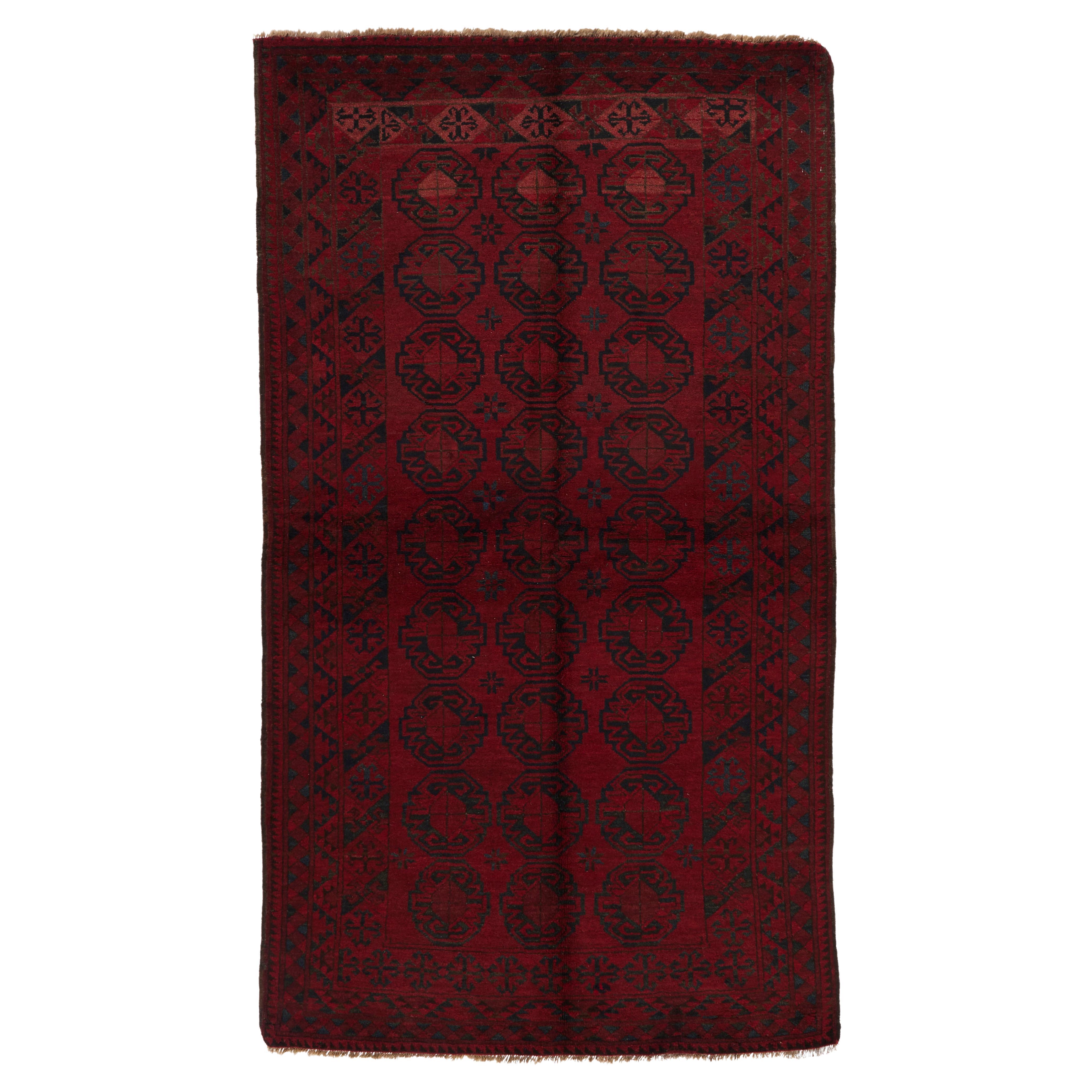 Early 20th Century ANTIQUE AFGHAN ERSARI features a repeating boteh motif