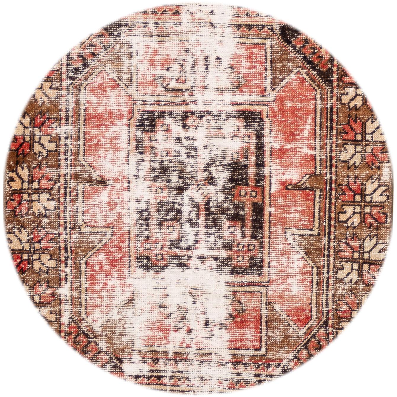 Beautiful antique Turkish Anatolian runner rug, hand knotted wool with a red field, brown and tan accents in an all-over multi medallion design,
circa 1930s.
This rug measures 2' 11