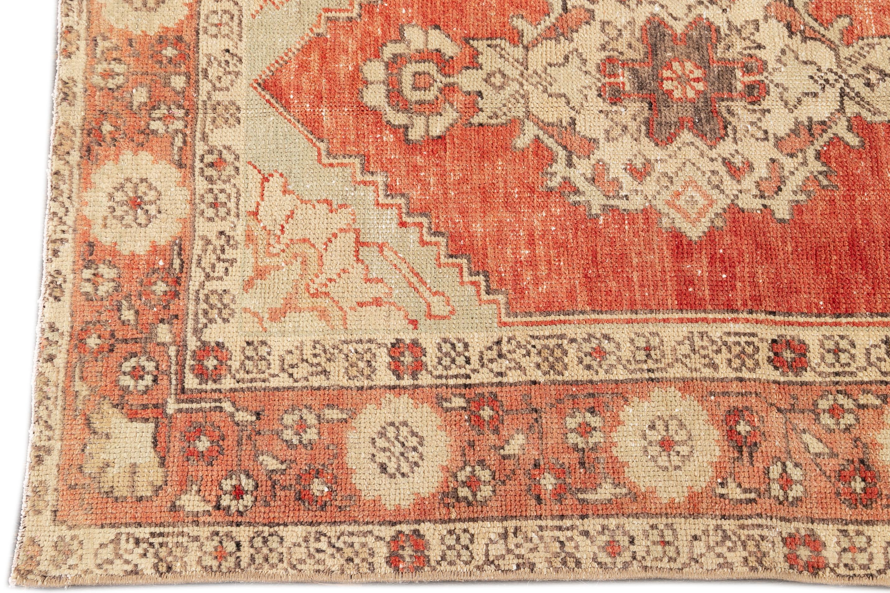 Hand-Knotted Early 20th Century Antique Anatolian Wool Runner Rug For Sale