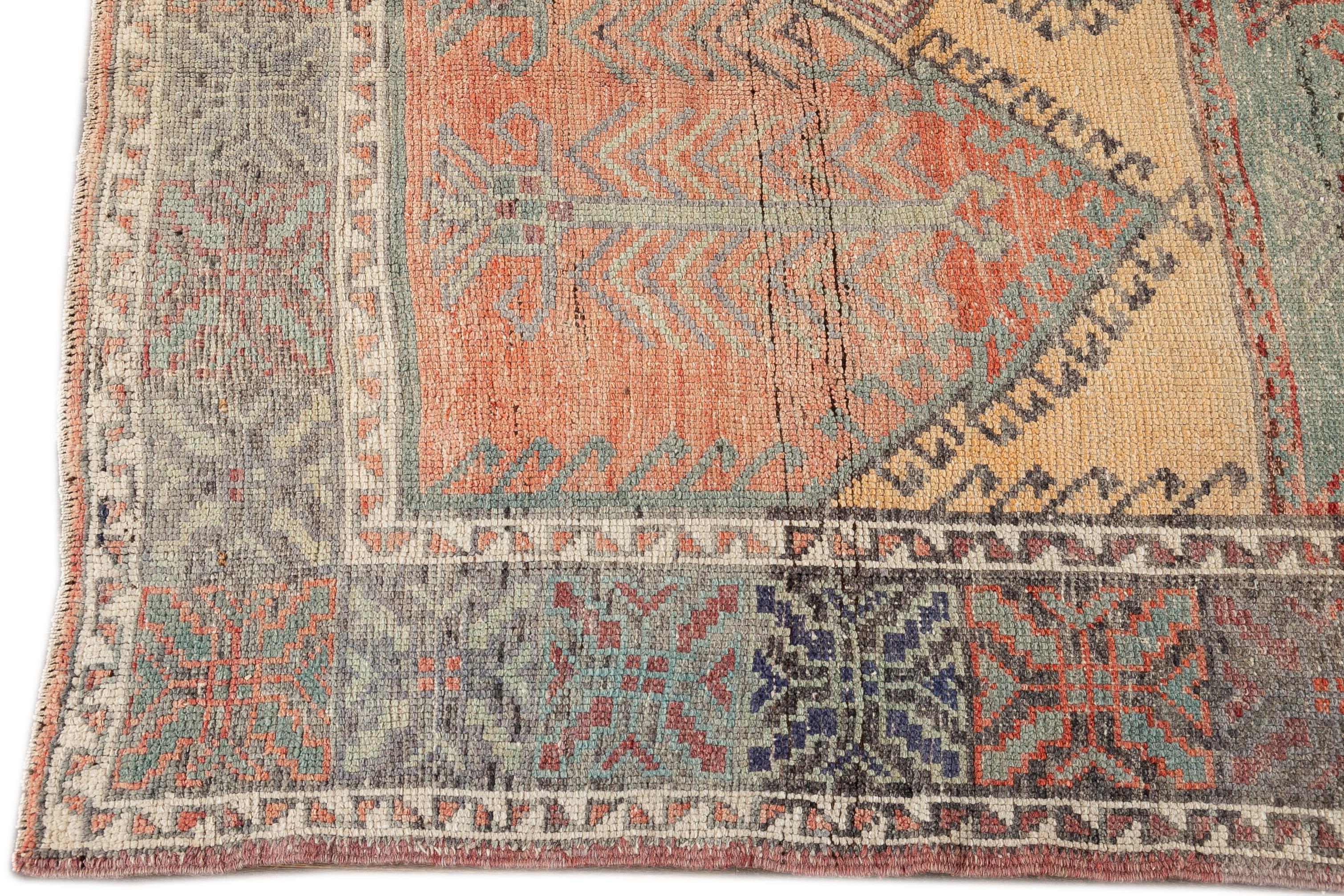Early 20th Century Antique Anatolian Wool Runner Rug In Good Condition For Sale In Norwalk, CT