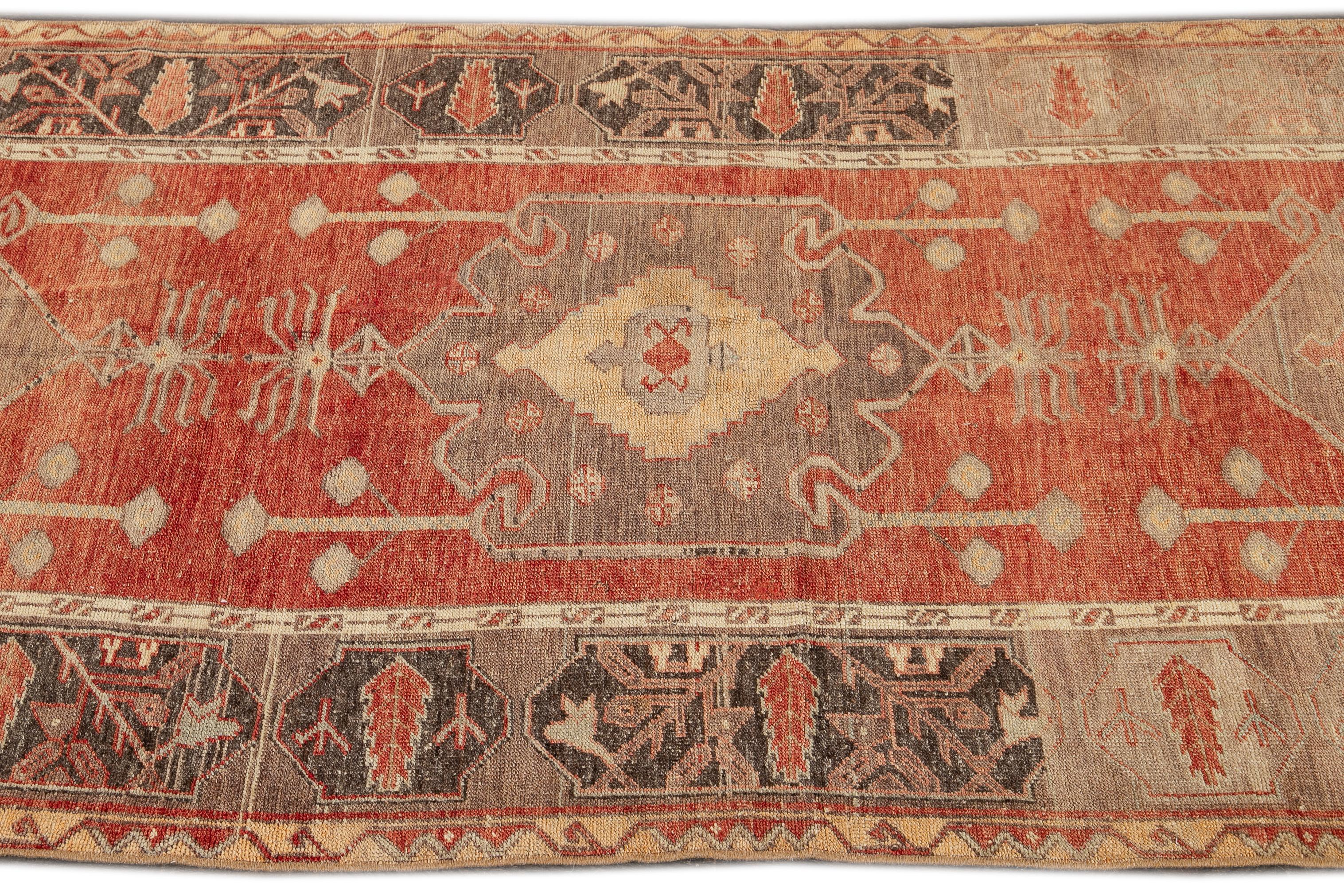 Early 20th Century Antique Anatolian Wool Runner Rug For Sale 1