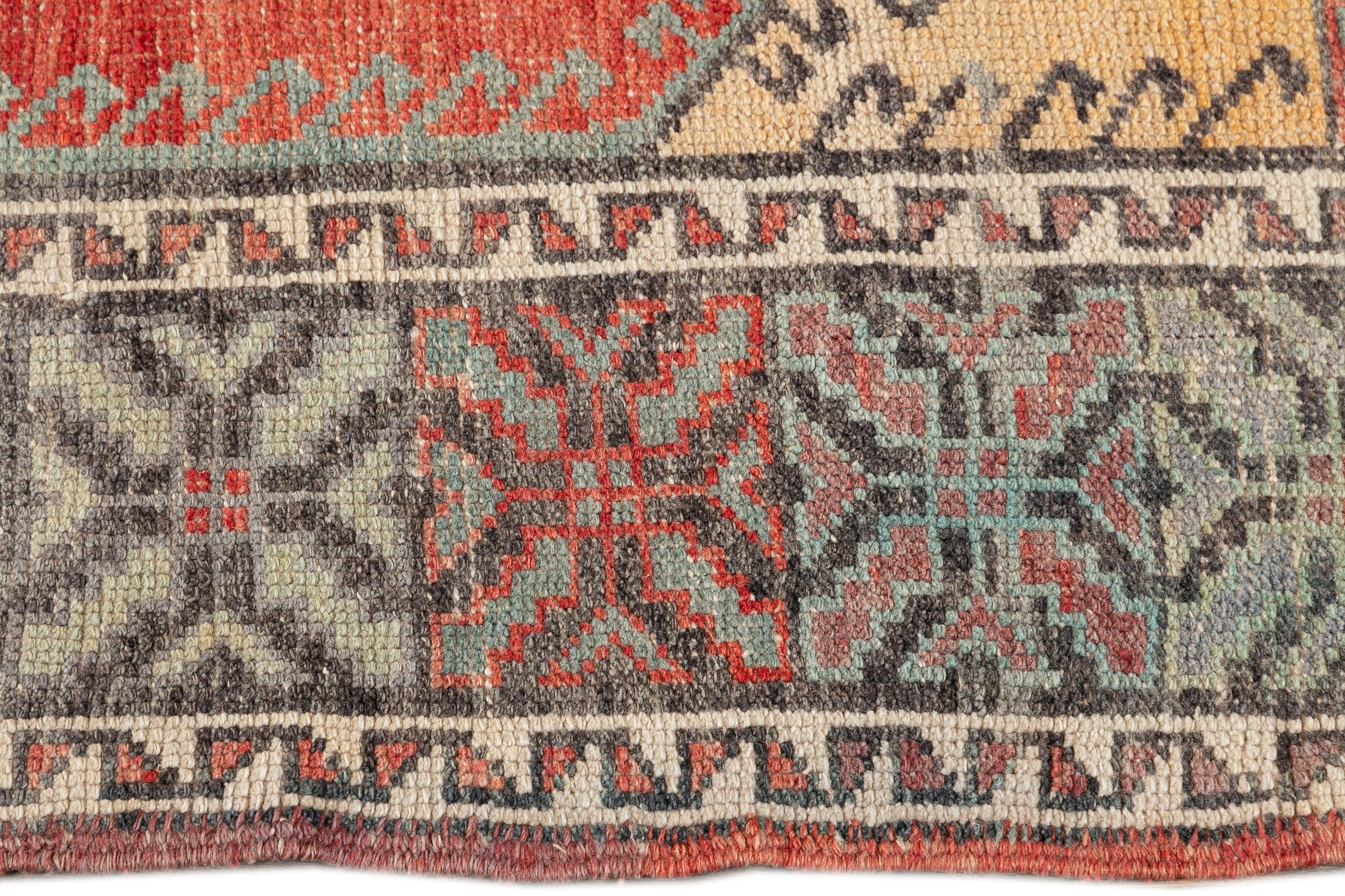 Early 20th Century Antique Anatolian Wool Runner Rug For Sale 1