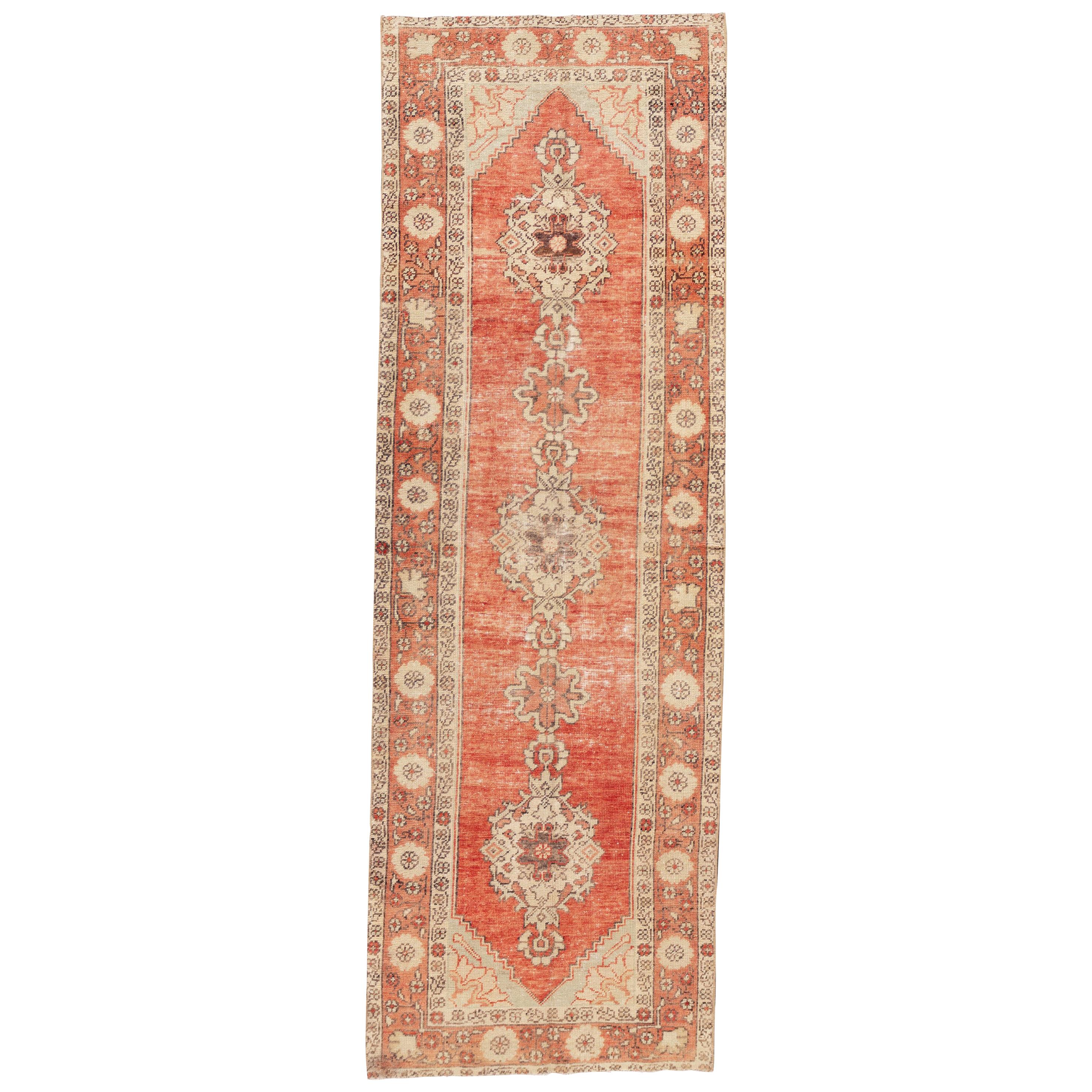 Early 20th Century Antique Anatolian Wool Runner Rug For Sale
