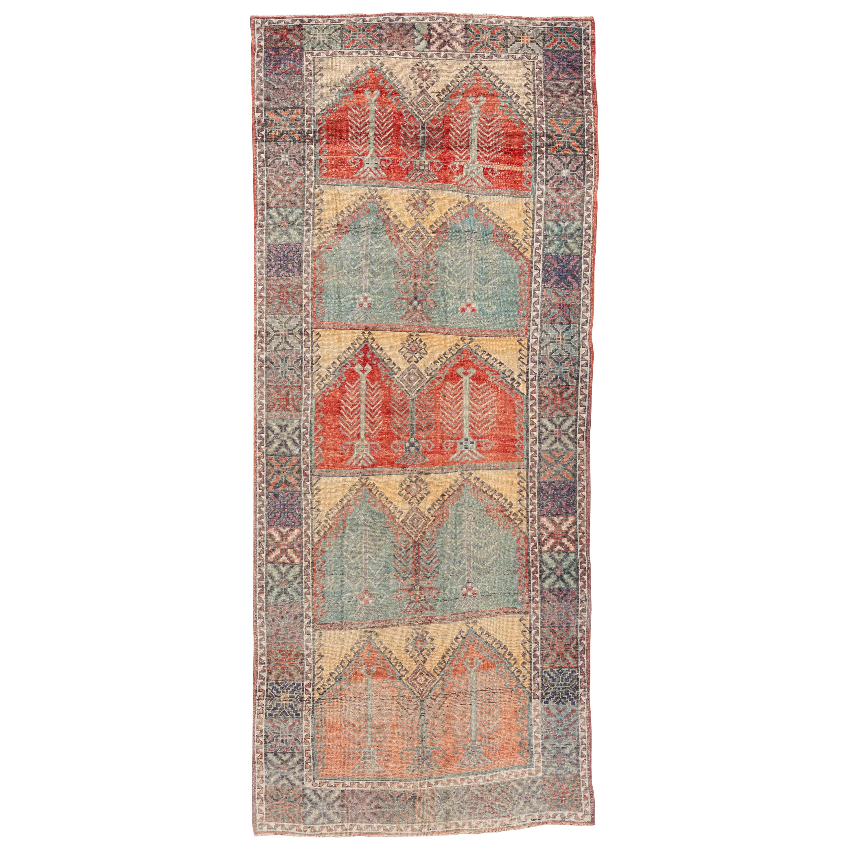 Early 20th Century Antique Anatolian Wool Runner Rug