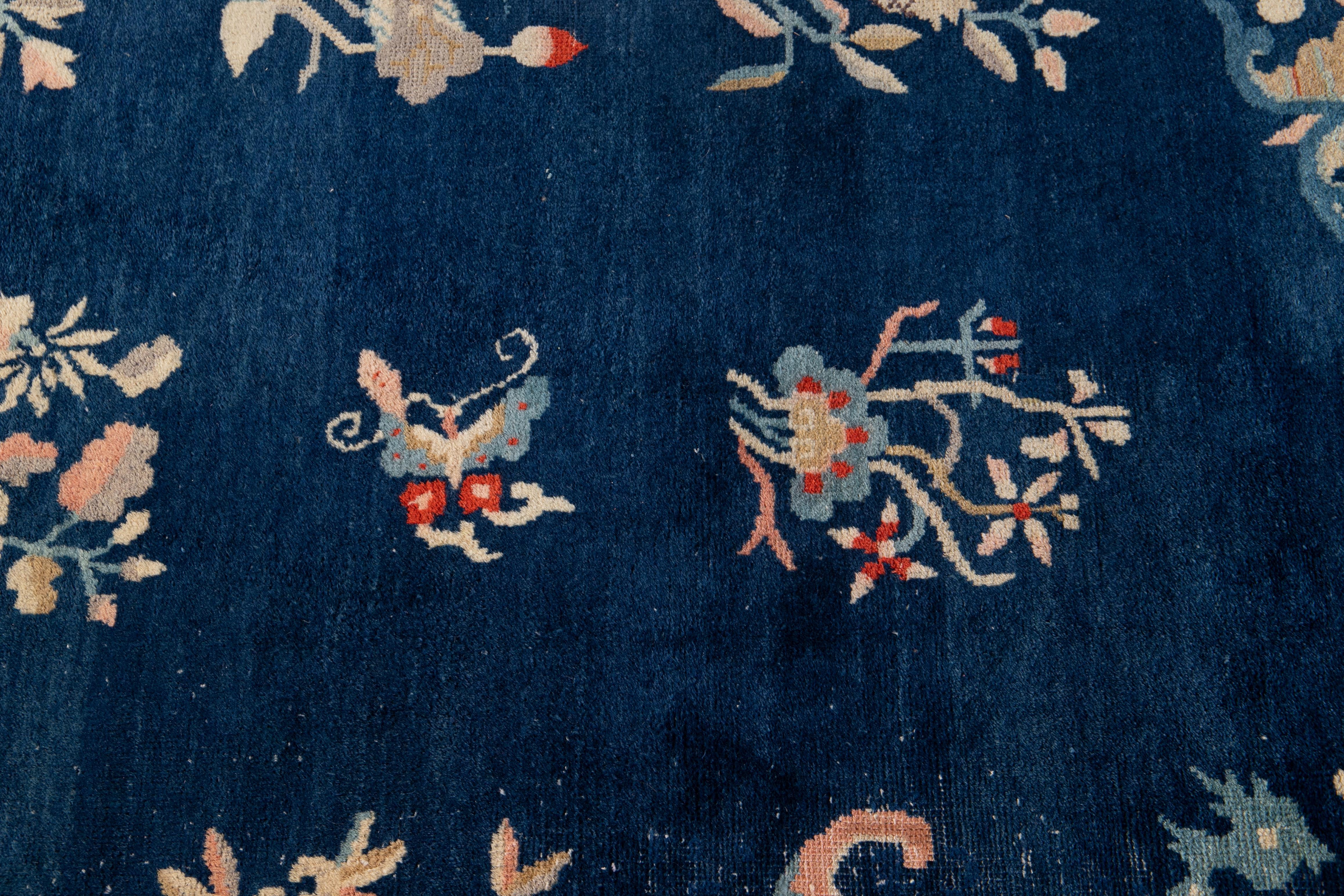 Frühes 20. Jahrhundert Antike Art Deco Chinesisch Peking Wolle Teppich im Angebot 5