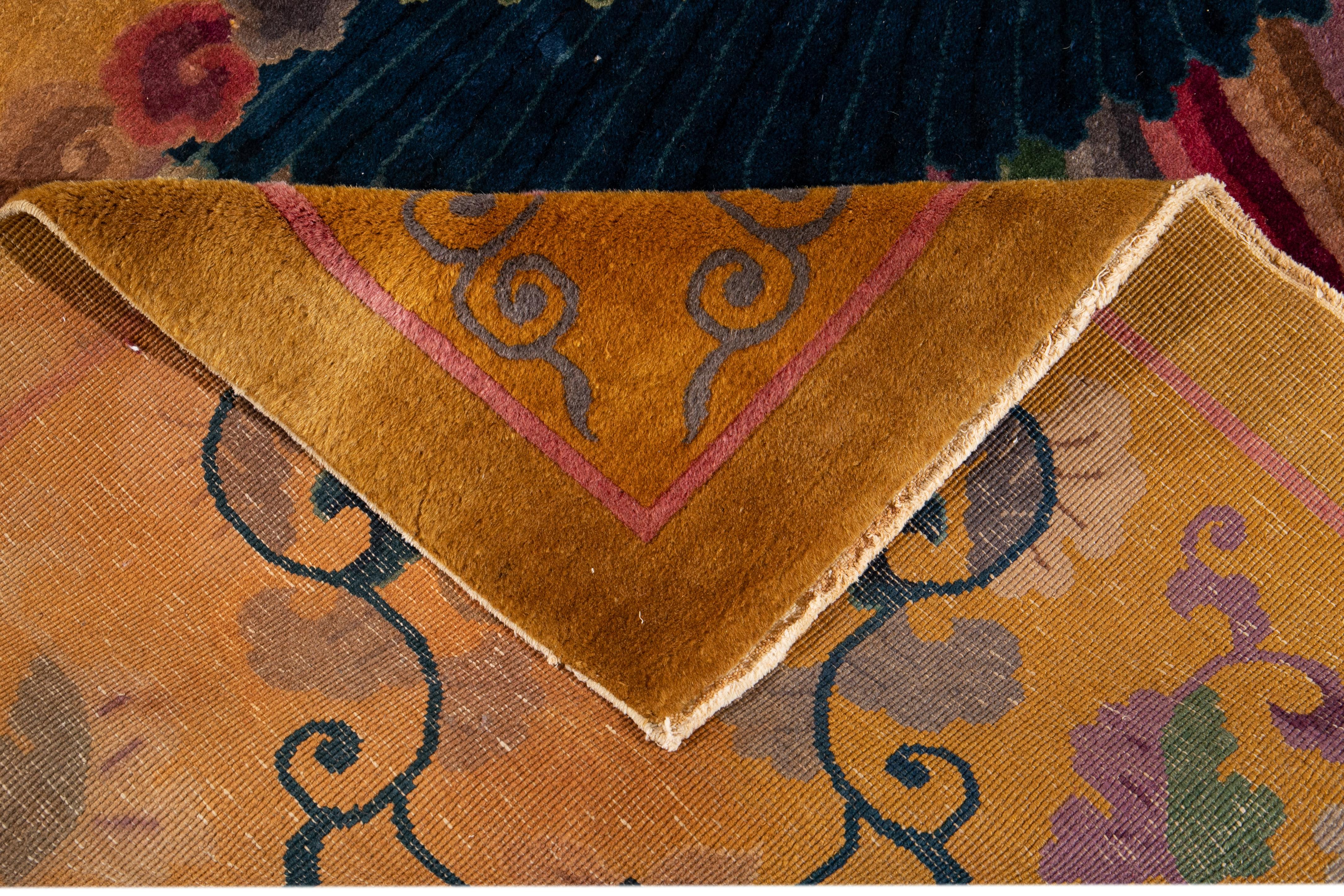 Antiker chinesischer Teppich im Art déco-Stil des frühen 20 im Angebot 3