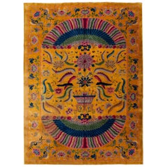 Tapis chinois Art Déco du début du 20ème siècle