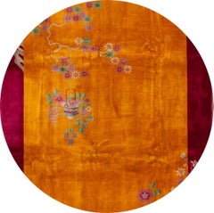 Antique Godenrod Art Deco Chinese Wool Rug 8 Ft 8 In X 11 Ft 5 In.