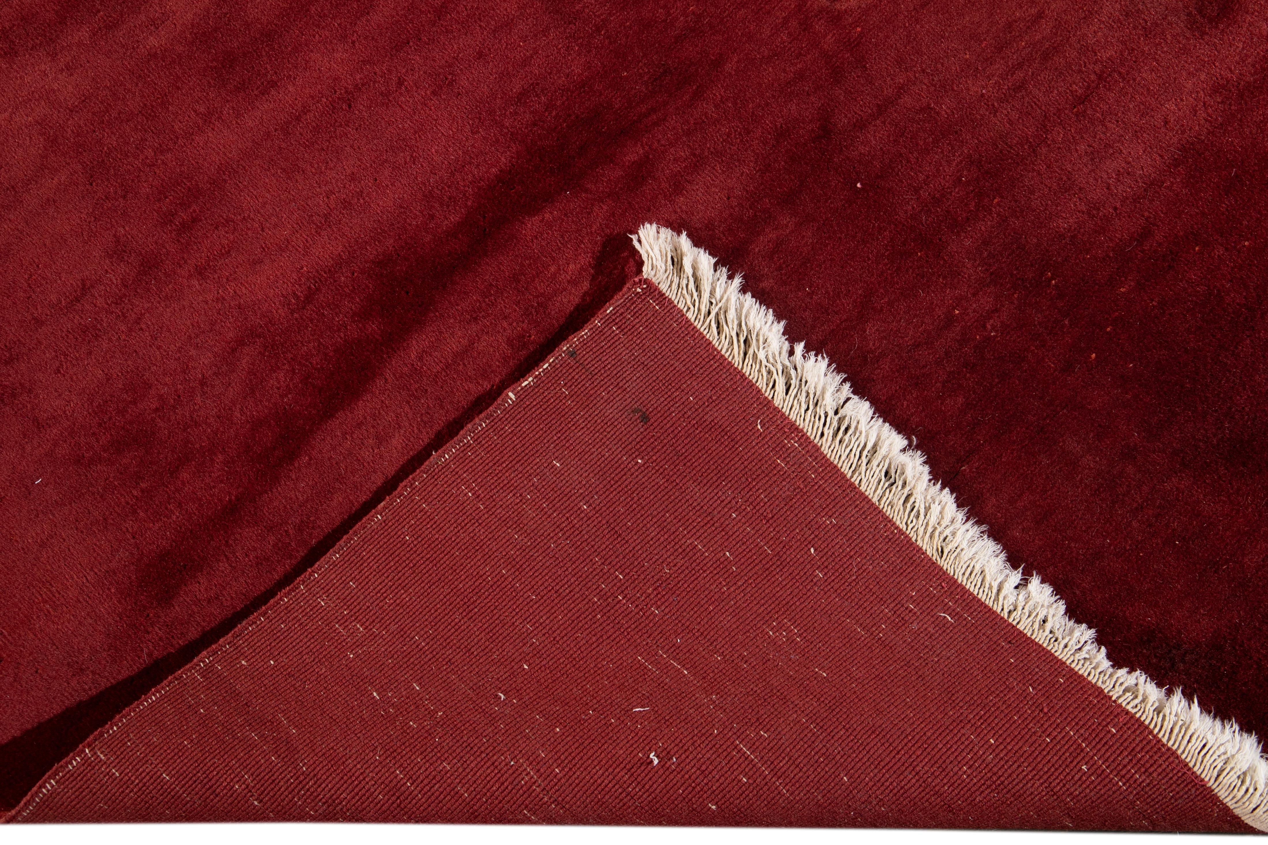 Antike Art Deco Chinesisch Wolle Teppich 8 Ft 9 In X 14 Ft. (Handgeknüpft) im Angebot