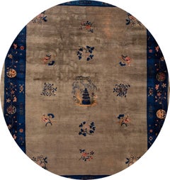 Antique Art Deco Chinese Wool Rug 9 Ft 1 In X 11 Ft 7 In.