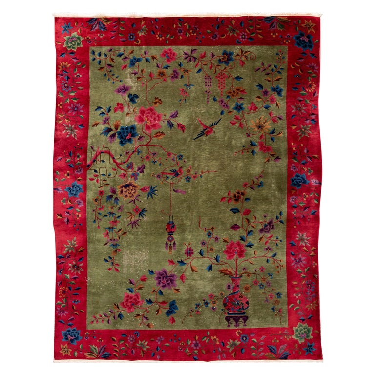 Ancien tapis chinois de taille 305 x 430 cm - Laine sur