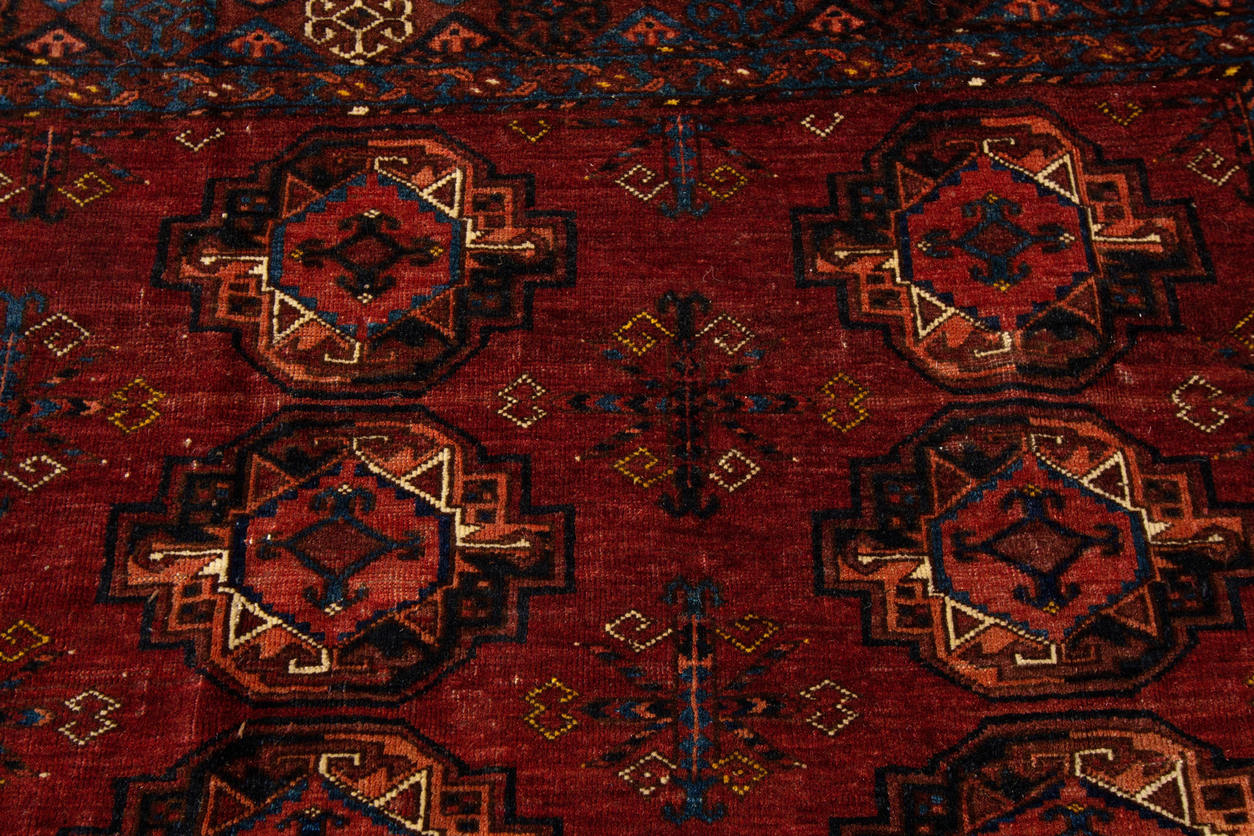Hand-Knotted Early 20th Century Antique Asari Rug