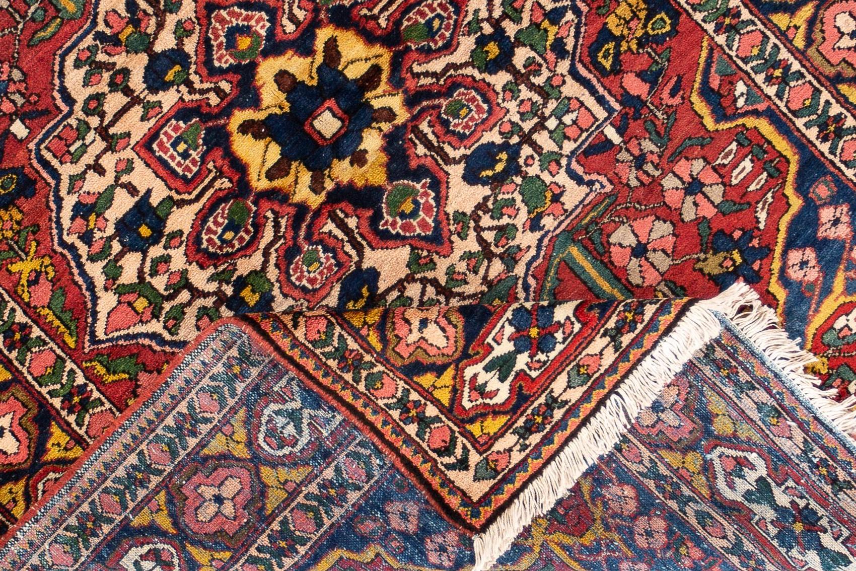Persian Early 20th Century Antique Bakhtiari Wool Rug For Sale