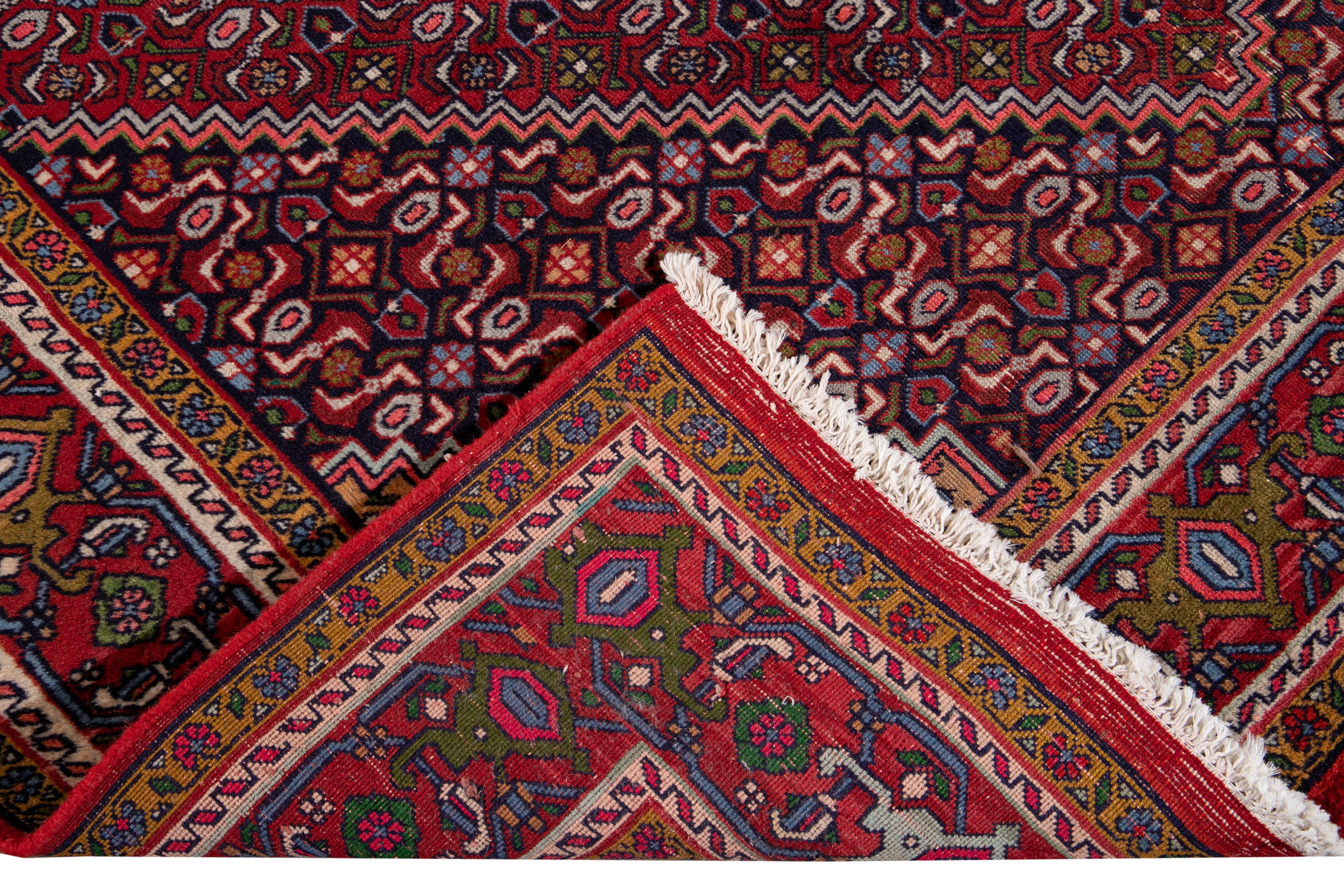 Early 20th Century Antique Bidjar Wool Rug For Sale 5