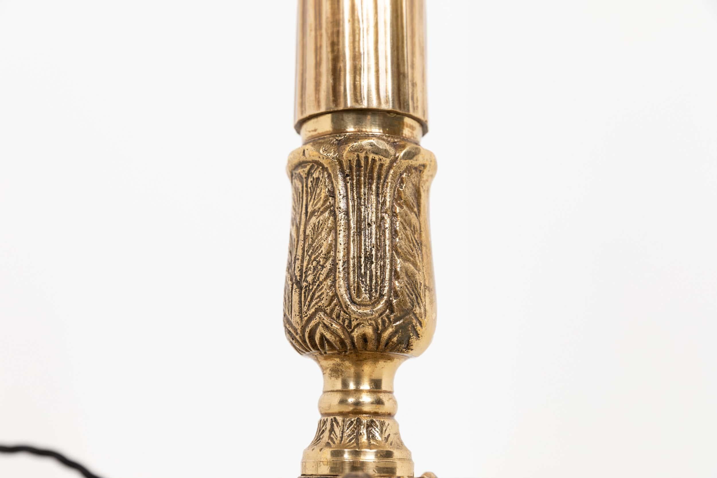 Early 20th Century Antique Brass Art Nouveau Desk Table Lamp, c.1910 For Sale 2