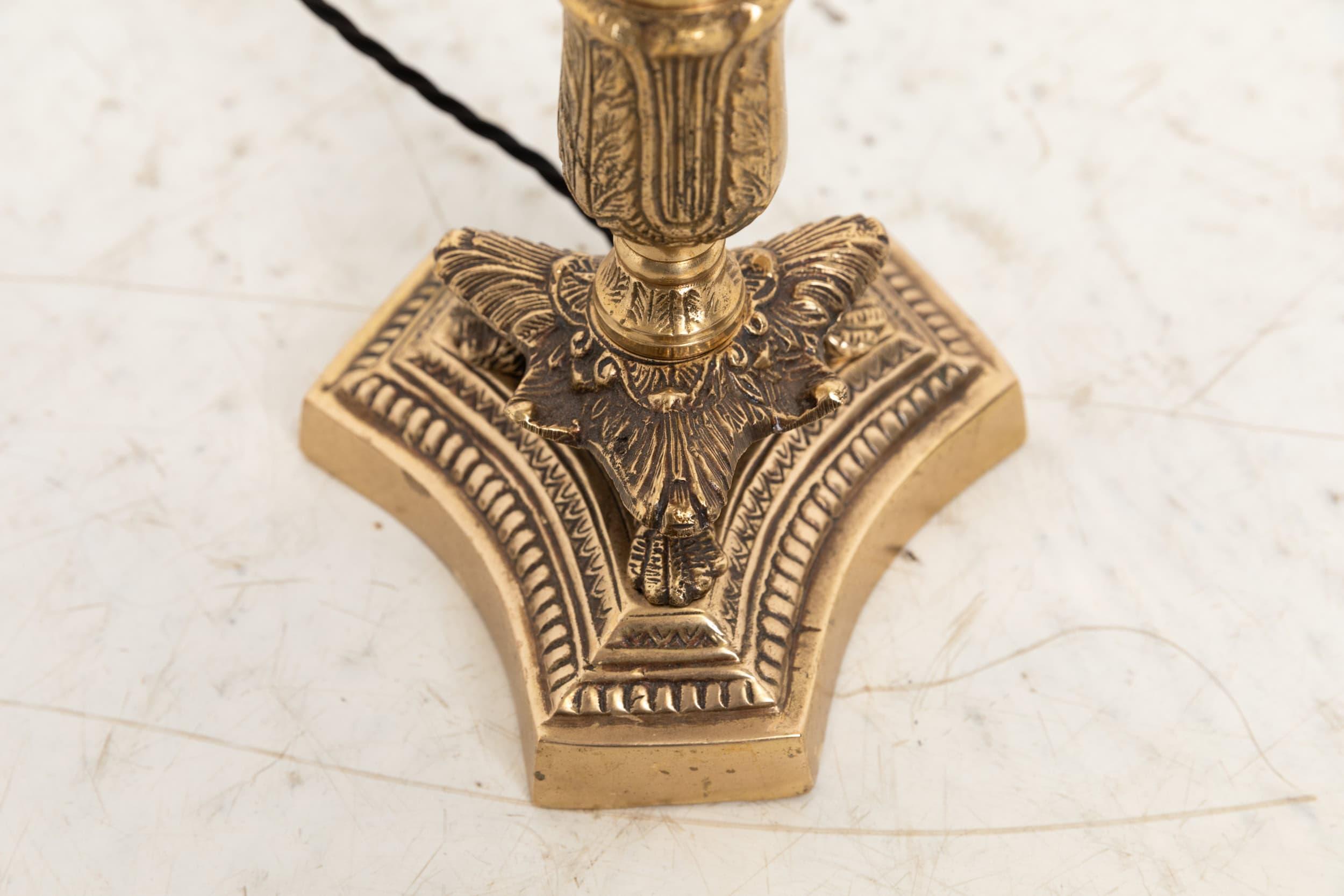 Early 20th Century Antique Brass Art Nouveau Desk Table Lamp, c.1910 For Sale 3