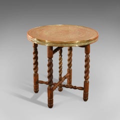 Early 20th Century Antique Brass Coffee Table, circa 1930