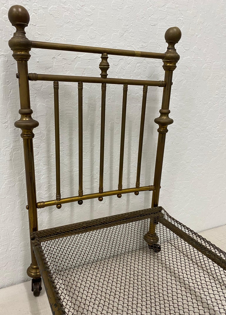 Early 20th Century Antique Brass Doll Bed, circa 1910 at 1stDibs