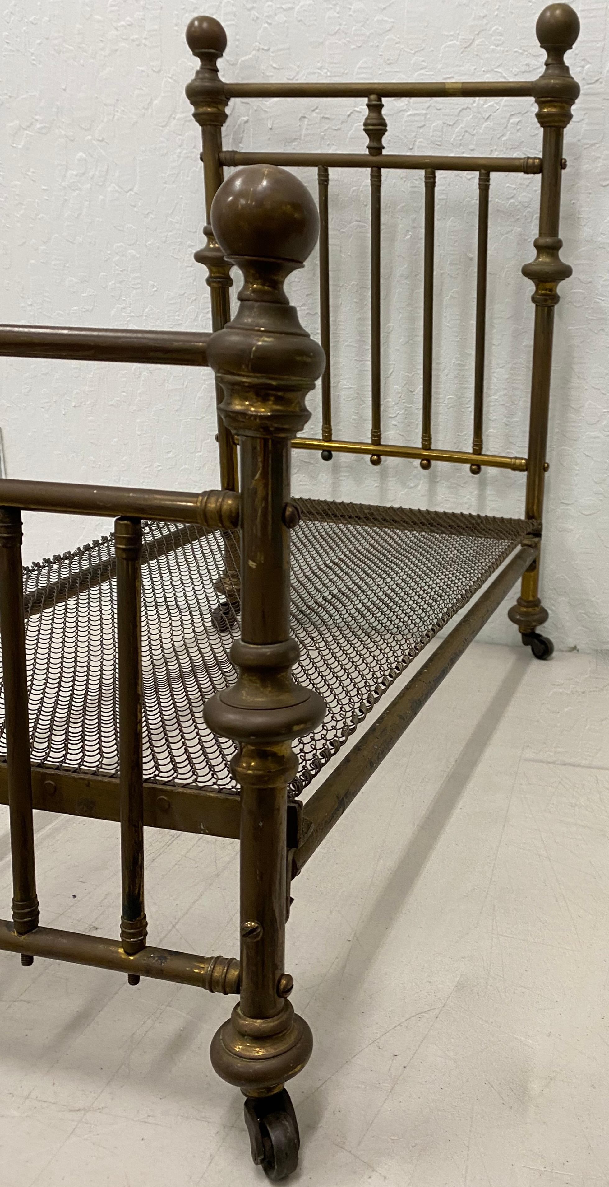 antique metal doll bed