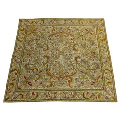 Tapis à l'aiguille britannique ancien du début du 20e siècle