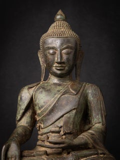 Early 20th century Antique bronze Burmese Buddha statue from Burma