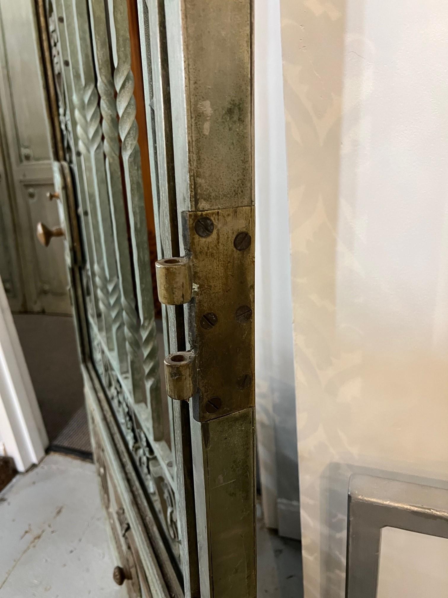 Early 20th Century Antique Bronze Door from a Western PA. Estate For Sale 10