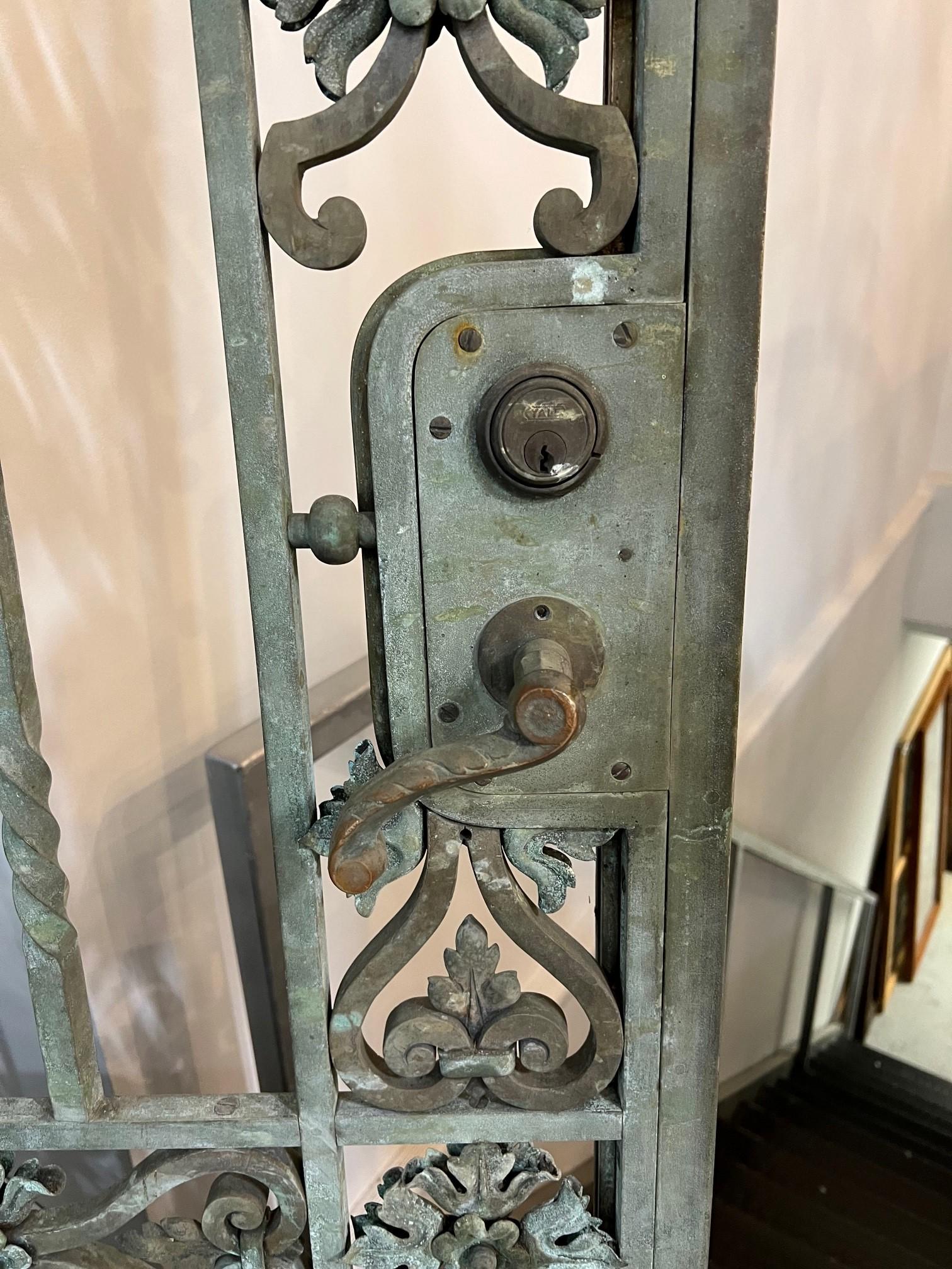 Early 20th Century Antique Bronze Door from a Western PA. Estate In Good Condition For Sale In Stamford, CT
