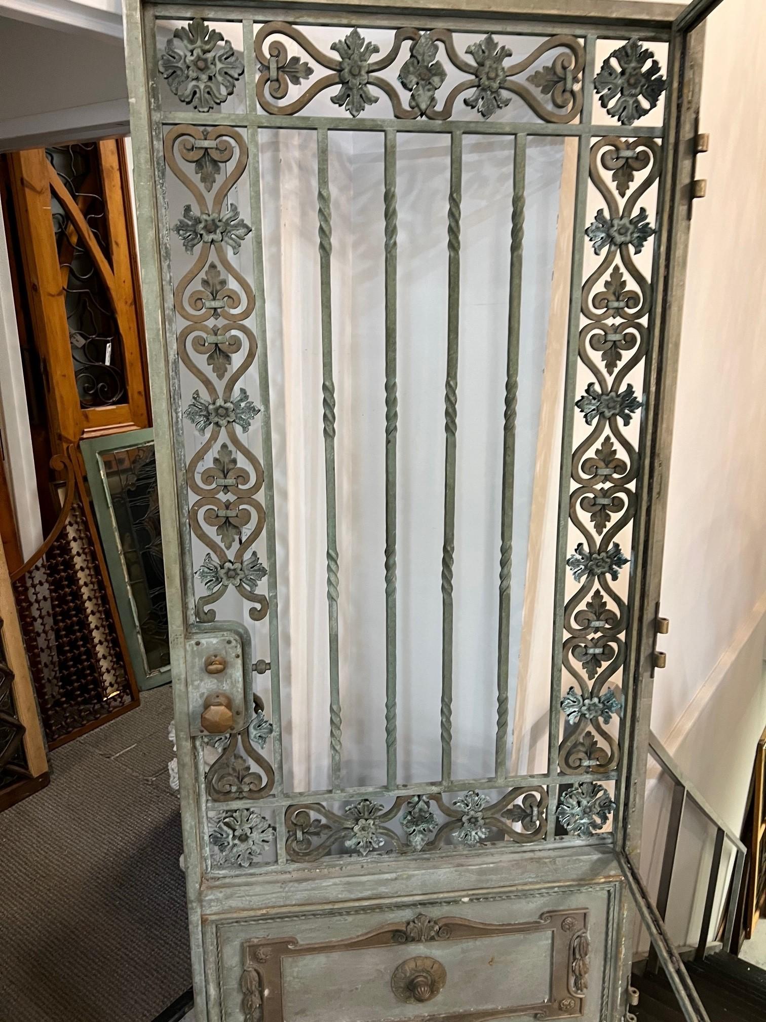 Early 20th Century Antique Bronze Door from a Western PA. Estate For Sale 3