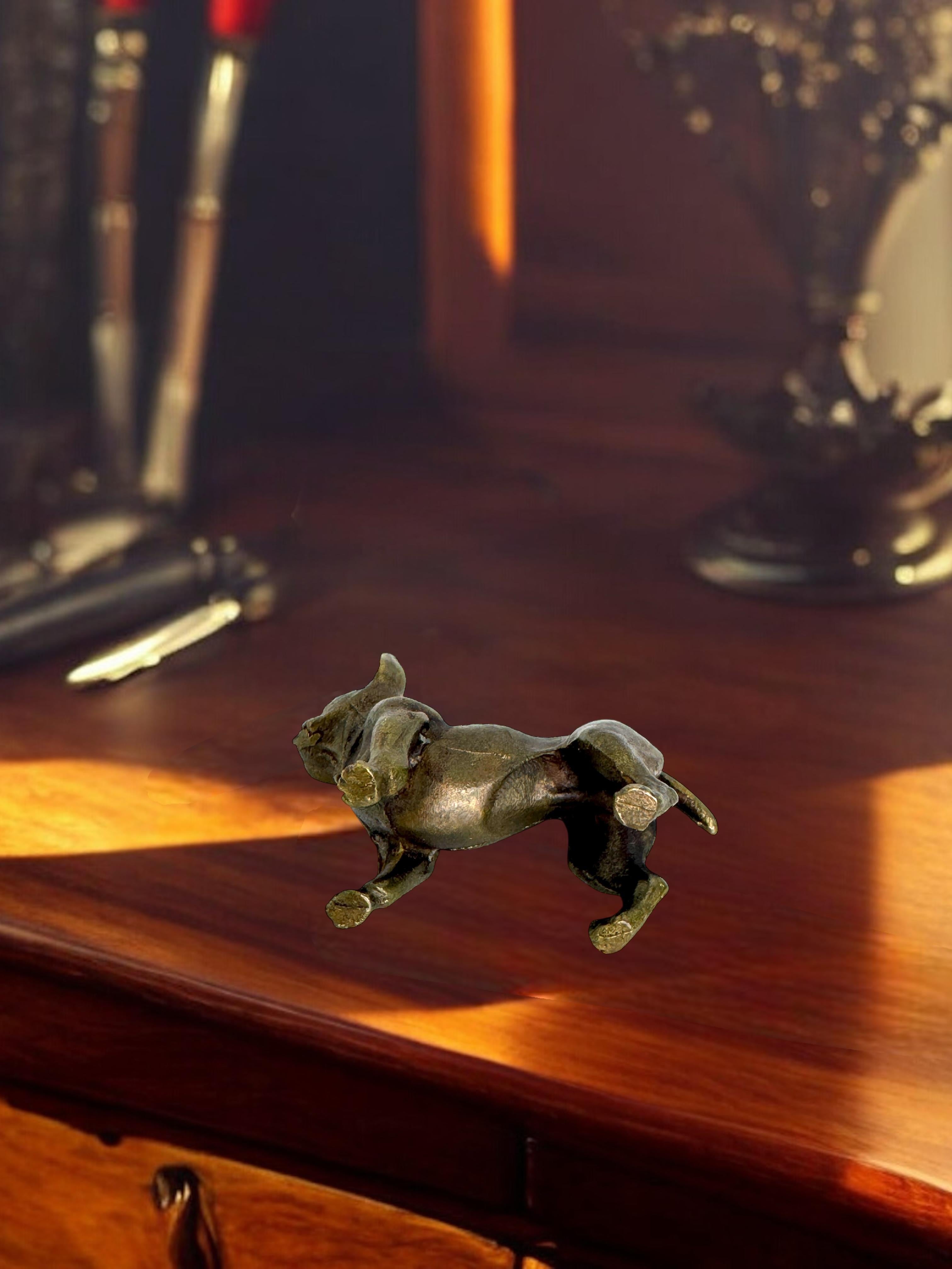 Début du 20ème siècle Bronze Antique French Bulldog Figurine Frenchie Statue en vente 8