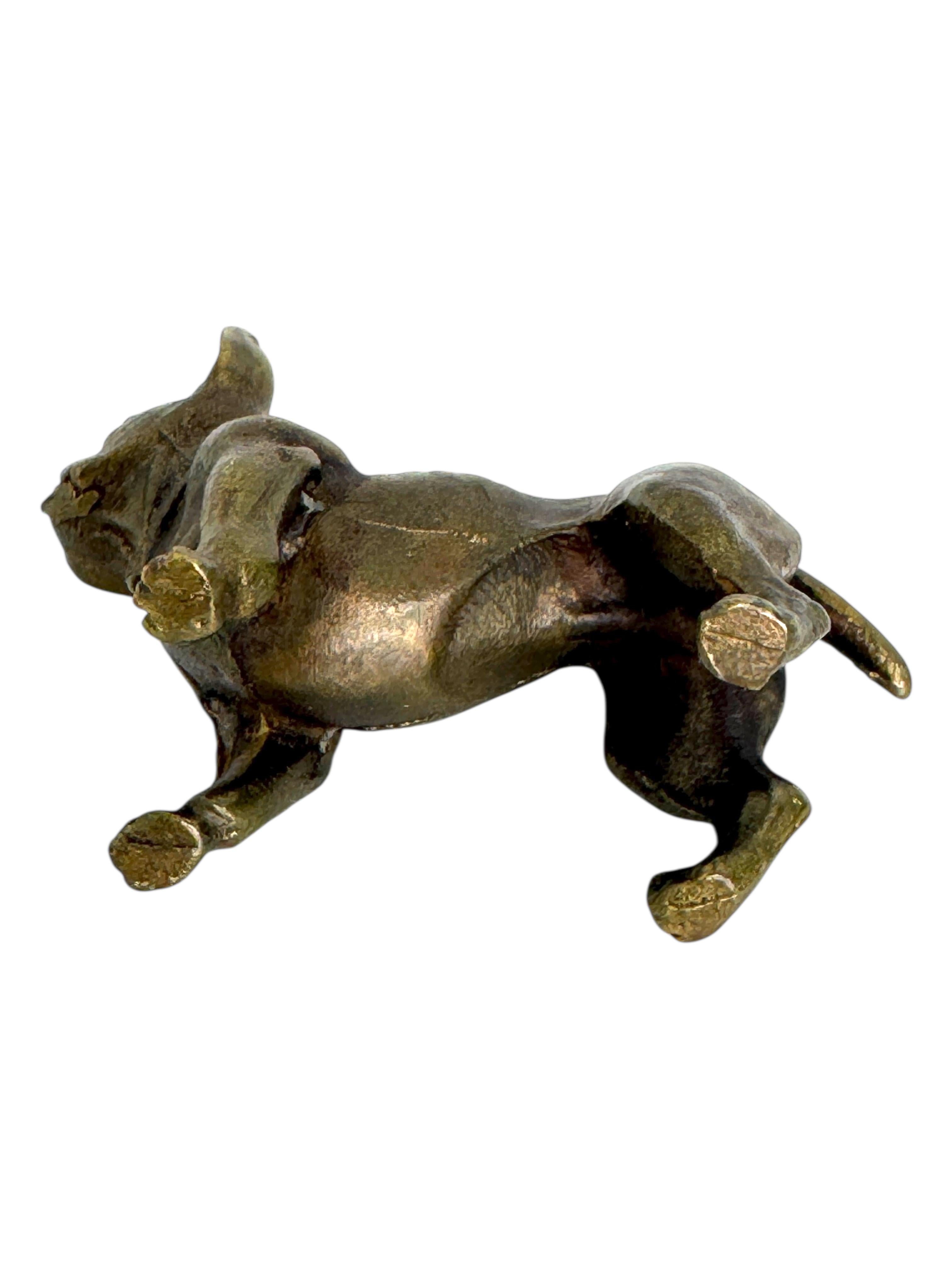 Début du 20ème siècle Bronze Antique French Bulldog Figurine Frenchie Statue Bon état - En vente à Nuernberg, DE