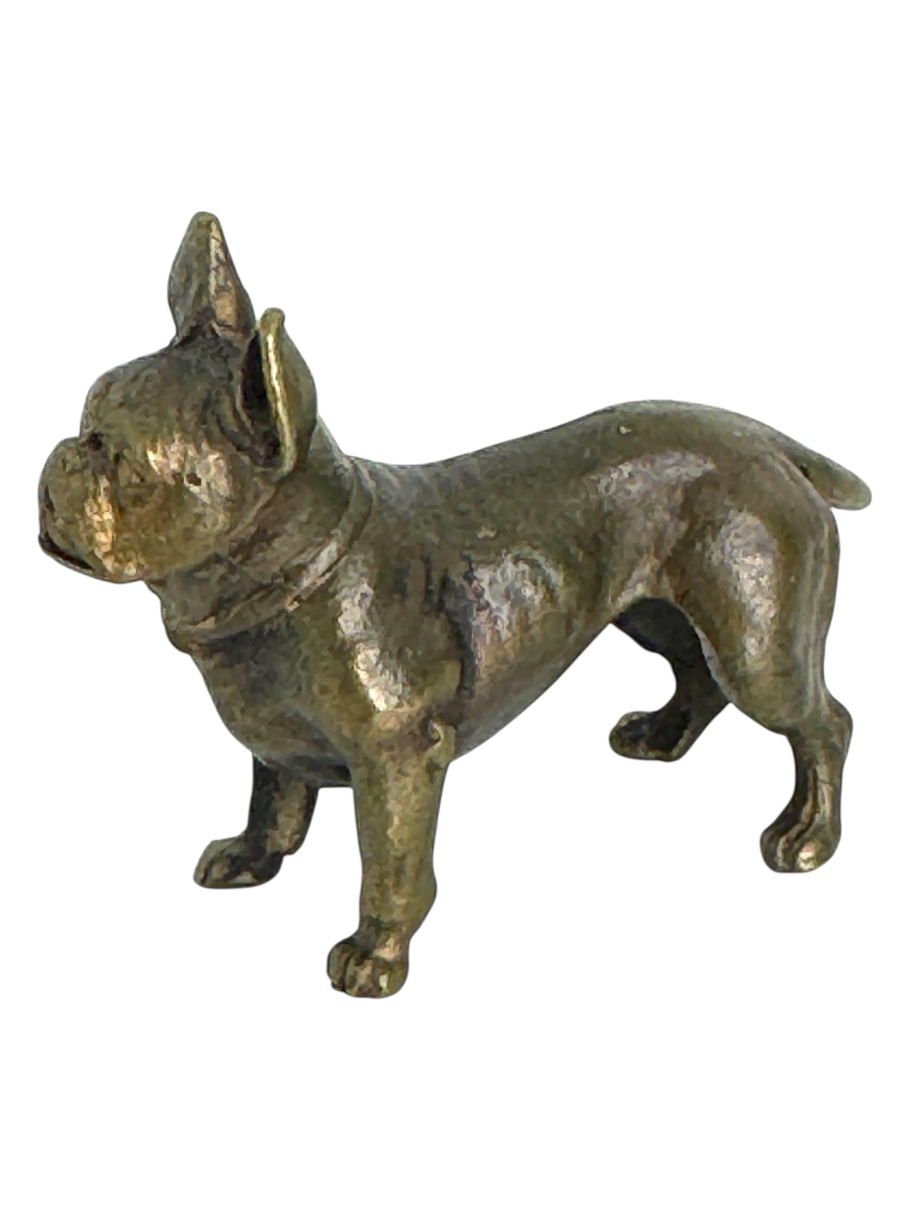 Début du 20ème siècle Bronze Antique French Bulldog Figurine Frenchie Statue en vente 1