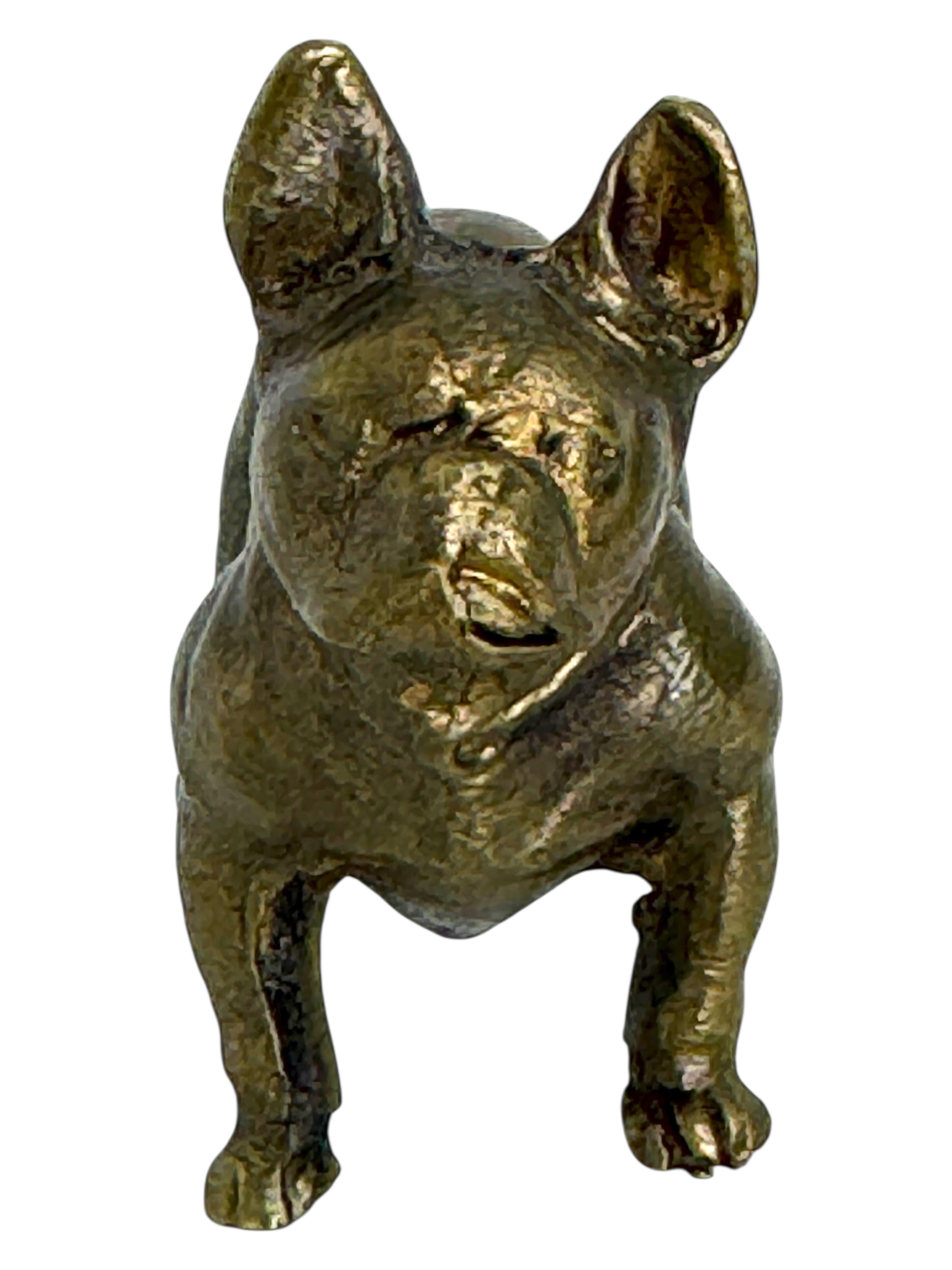 Début du 20ème siècle Bronze Antique French Bulldog Figurine Frenchie Statue en vente 2