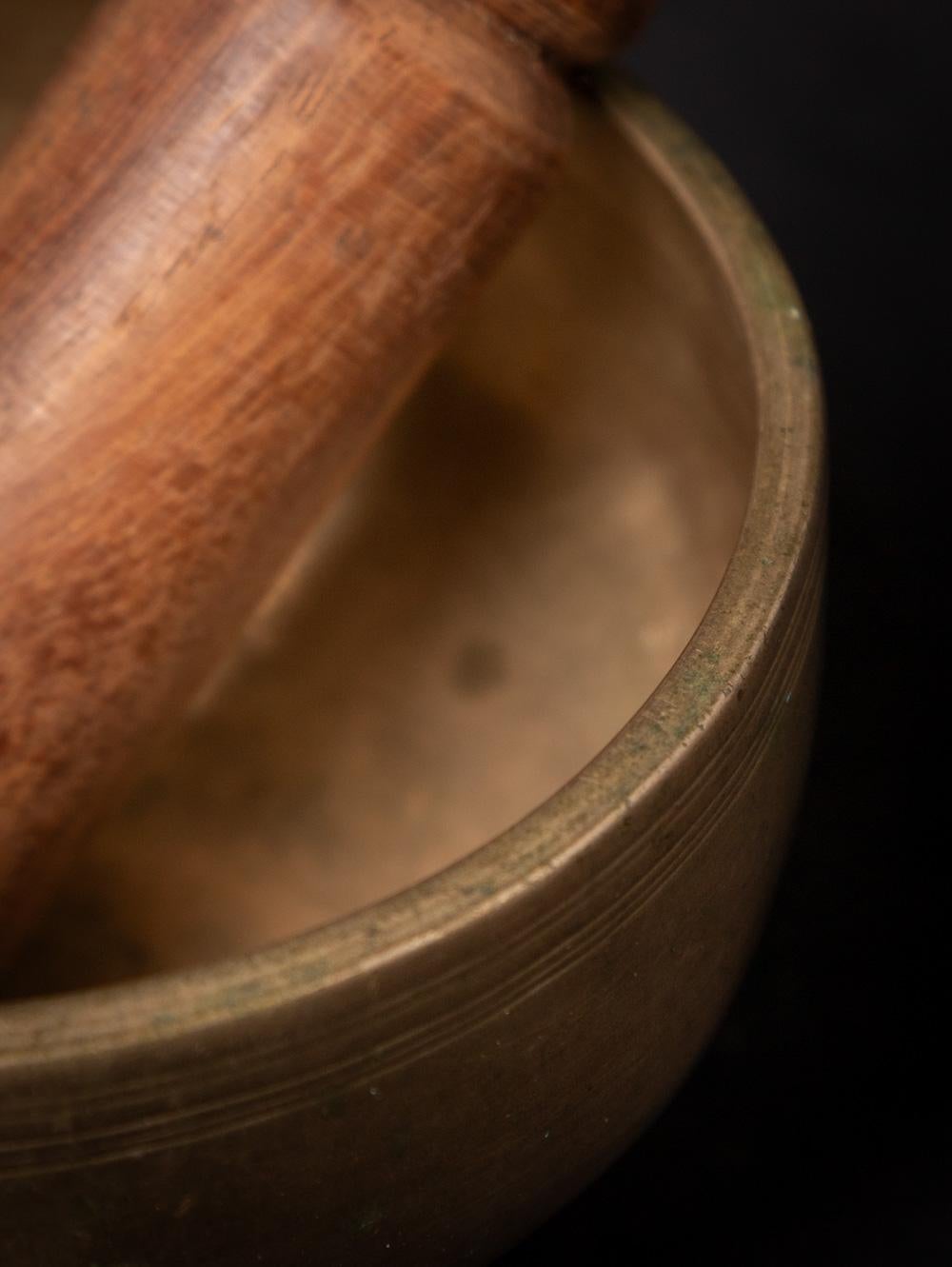  Early 20th century Antique bronze Nepali Naga Singing bowl from Nepal 1