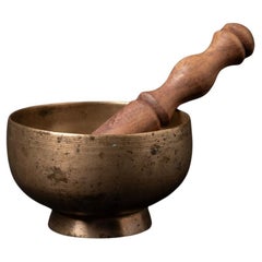 Early 20th century Antique bronze Nepali Singing Bowl from Nepal