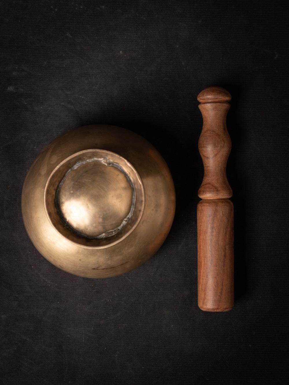 Antike Nepali-Sing-Schale aus Bronze des frühen 20. Jahrhunderts – OriginalBuddhas im Angebot 11