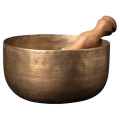 Early 20th century antique bronze Nepali Singing bowl  OriginalBuddhas