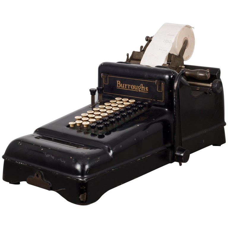 Early 20th Century Antique Burroughs Adding Machine, circa 1910 at 1stDibs