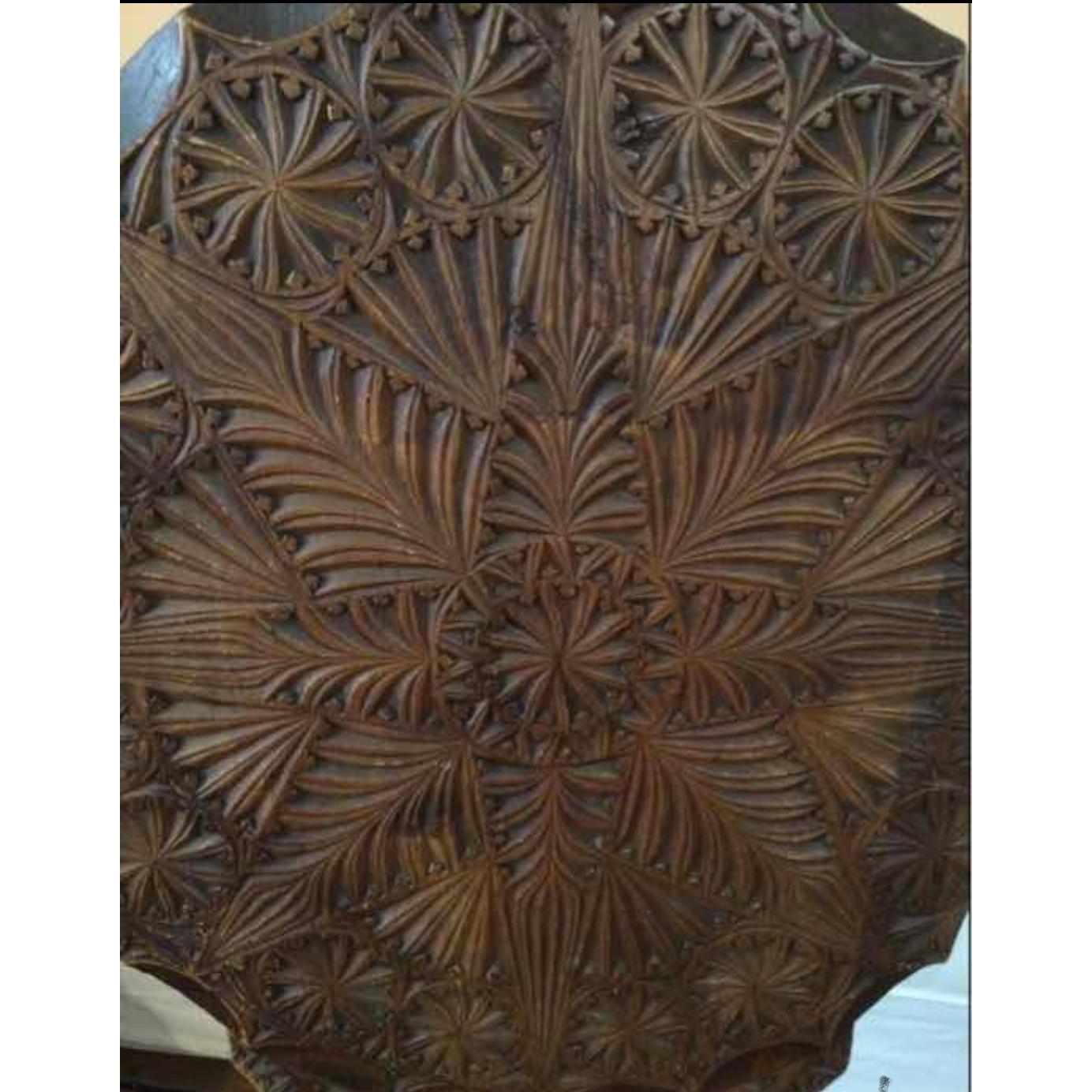 Hardwood Early 20th Century Antique Carved Wood Chair For Sale