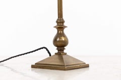 Lampada da tavolo antica in ottone fuso dei primi del Novecento, c.1920