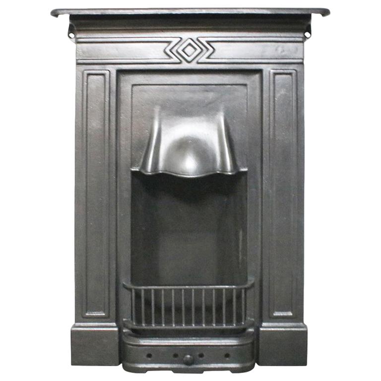 Early 20th Century Antique Cast Iron Bedroom Fireplace