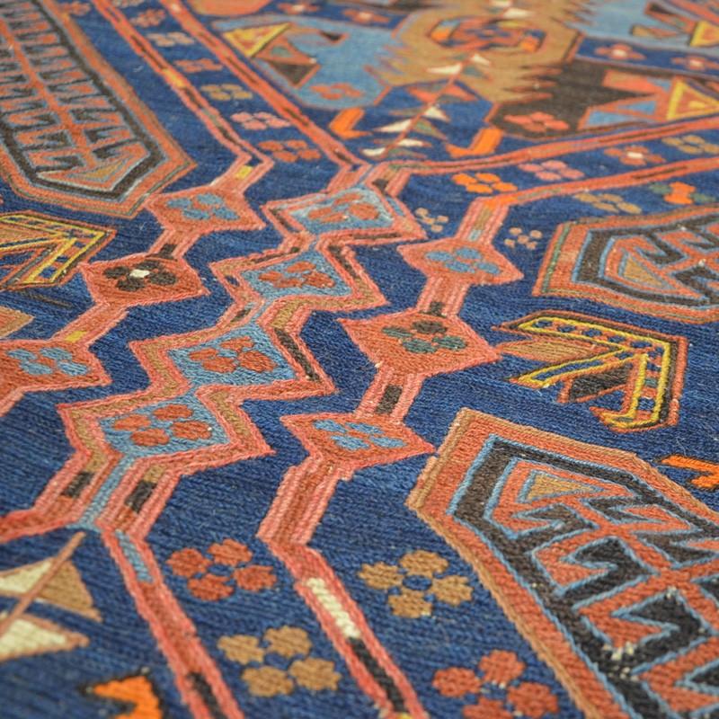 Wool Early 20th Century Antique Caucasian Rug. Geometric Design. 3.30 x 2.00 m. For Sale