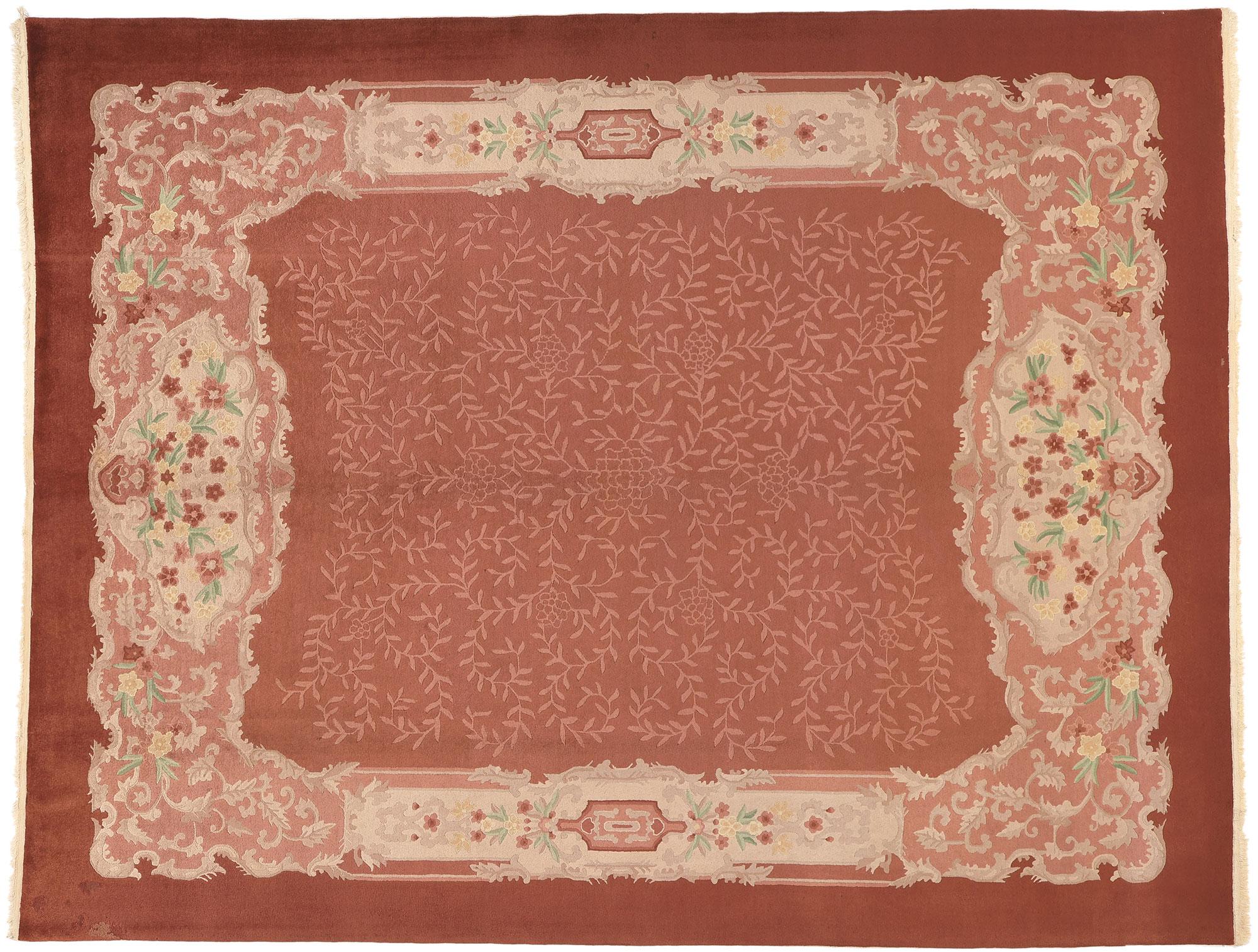 Antiker chinesischer Art-Déco-Teppich des frühen 20. Jahrhunderts im Angebot 3