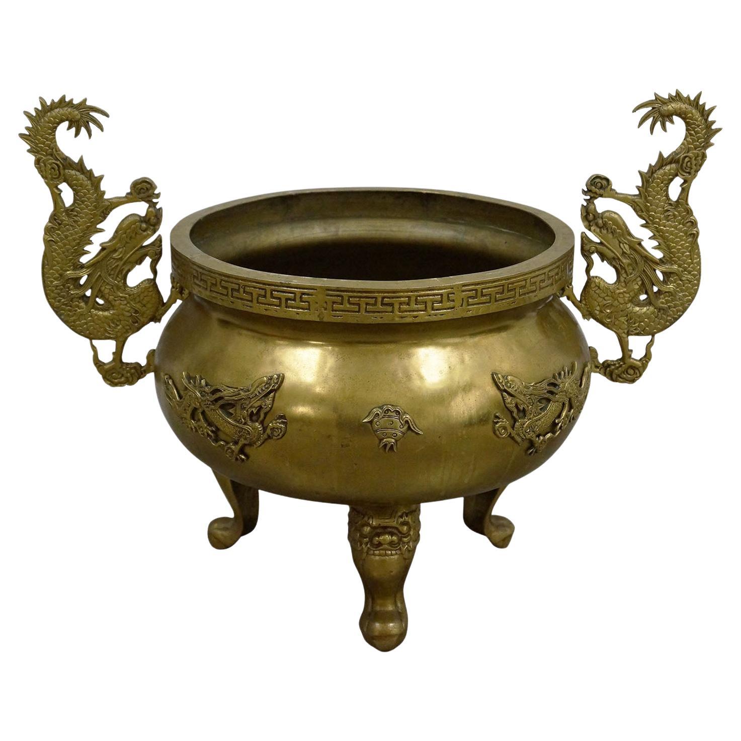 Antiker chinesischer Tempel- Weihrauchbrenner aus Bronze des frühen 20. Jahrhunderts