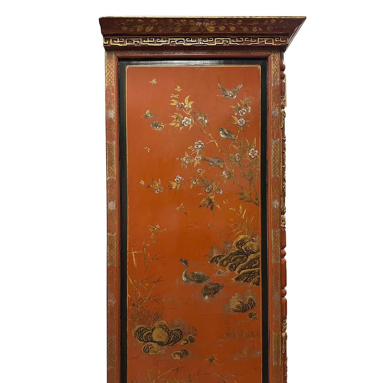 Early 20th Century Antique Chinese Carved Wedding Armoire For Sale 8