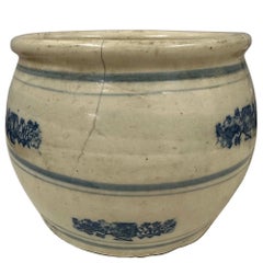 Pot à légumes marinés en céramique chinoise ancienne, datant du début du XXe siècle