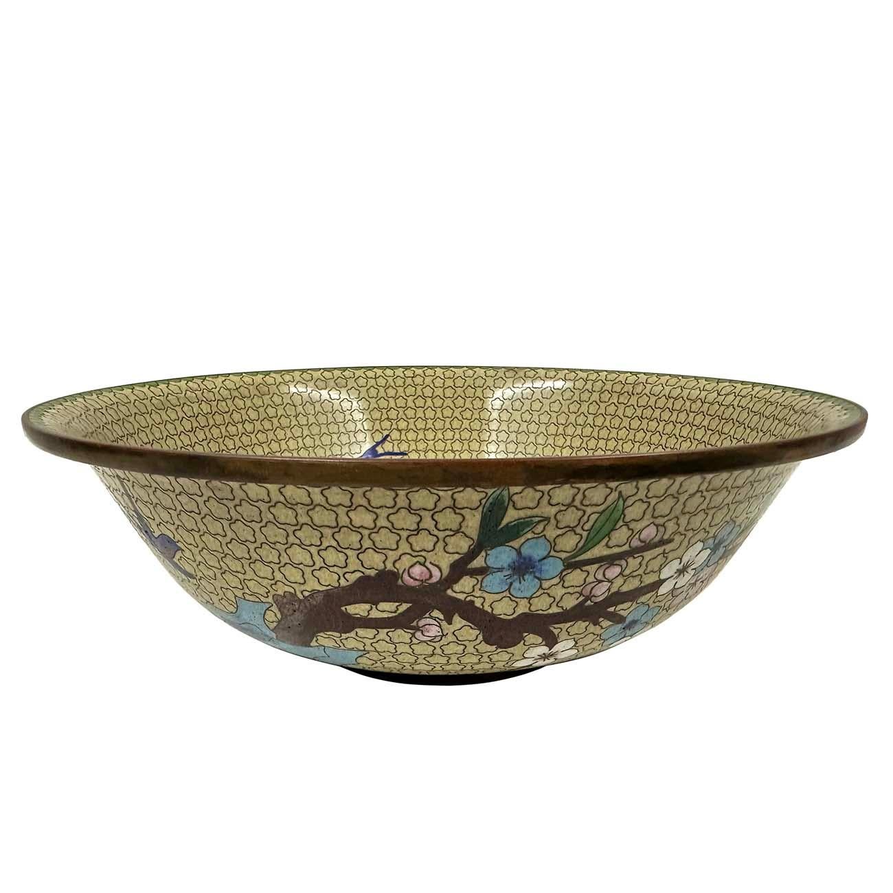 Antiguo cuenco chino de cloisonné de principios del siglo XX Chino en venta
