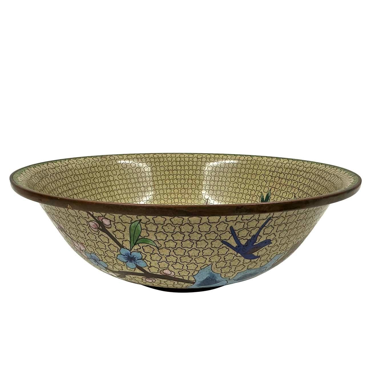 Antiguo cuenco chino de cloisonné de principios del siglo XX en Bueno estado para la venta en Pomona, CA
