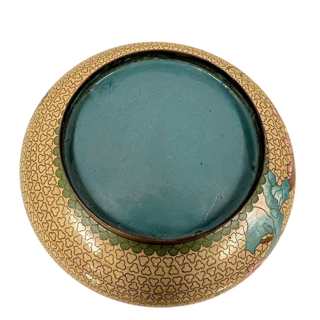 Ciotola di cloisonne cinese antica dei primi del Novecento in vendita 1